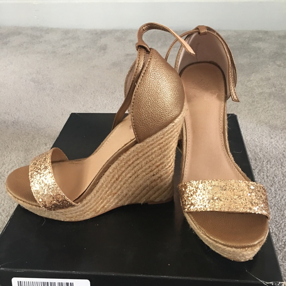 Bronze Espadrille Wedge